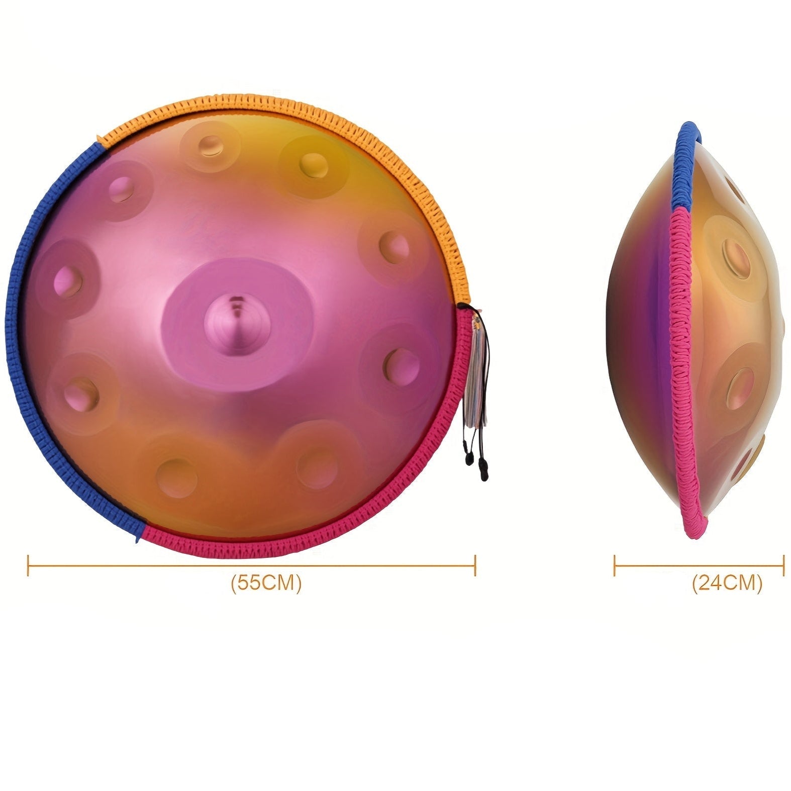 Handpan Dreamy Gradient 10 notes Kurd en ré mineur 440 Hz