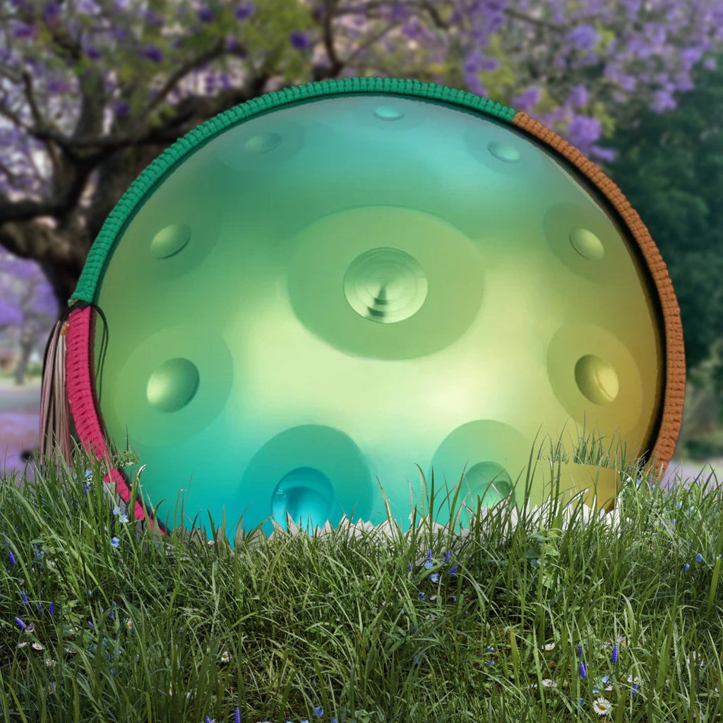 Handpan Dreamy Green 10 Notes Kurd Ré Mineur 440 Hz – Mon-Handpan