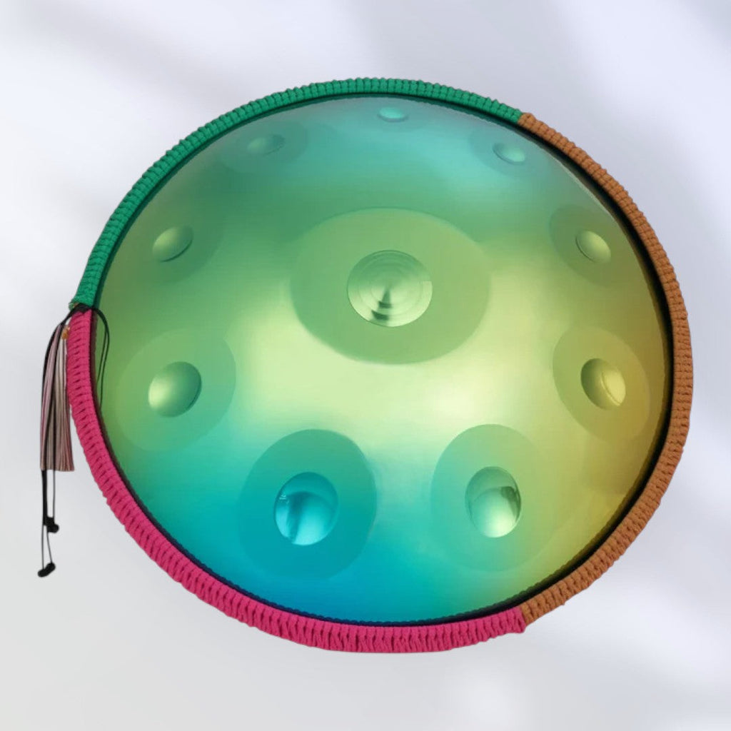 Handpan Dreamy Green 10 Notes Kurd Ré Mineur 440 Hz – Mon-Handpan