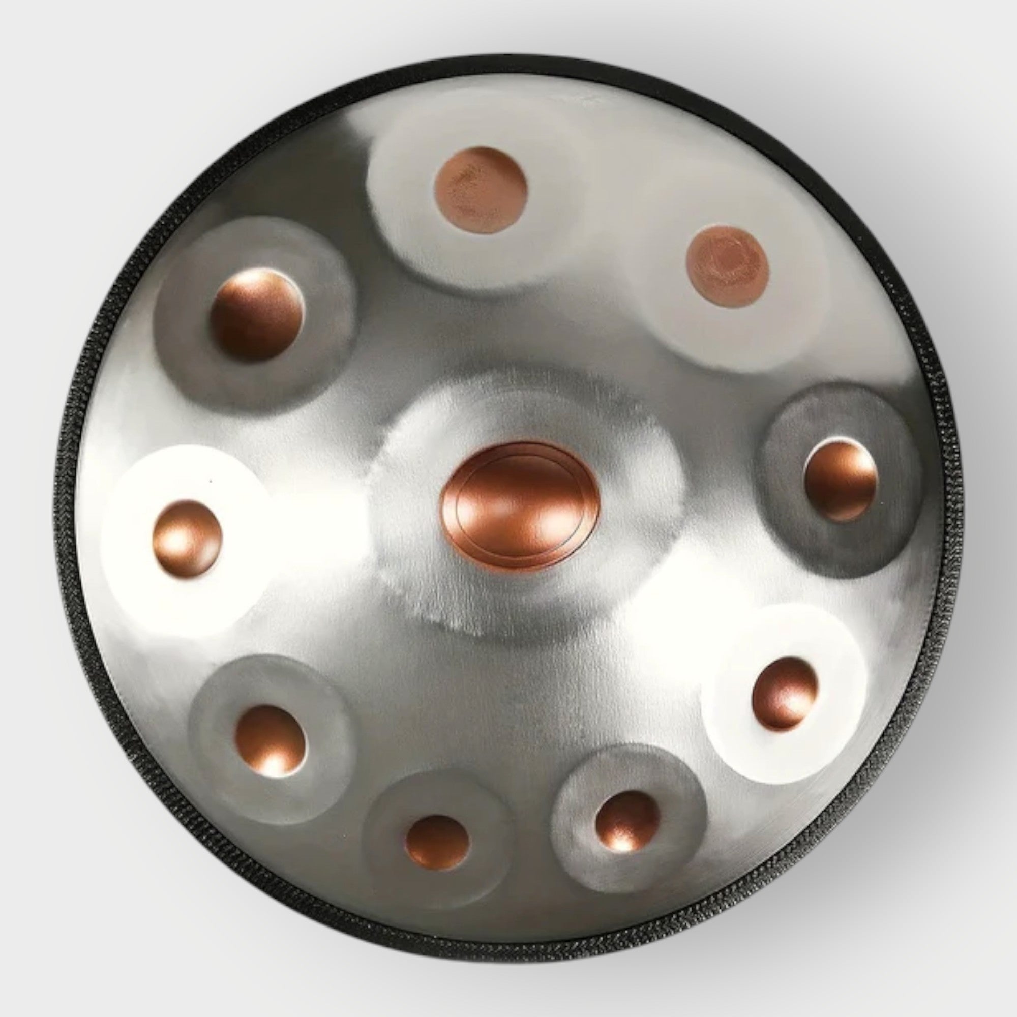 Handpan argenté 10 notes Kurd en ré mineur 440 Hz