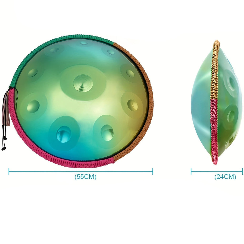 Handpan Dreamy Green 10 Notes Kurd Ré Mineur 440 Hz – Mon-Handpan